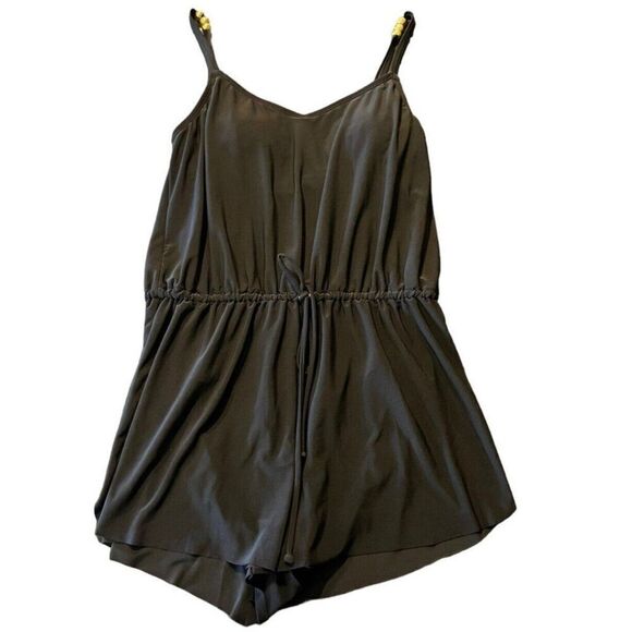Ladies Size 6 Black One Piece Shorts Swimsuit Modest Padded NWT Beyond Control - Picture 1 of 5